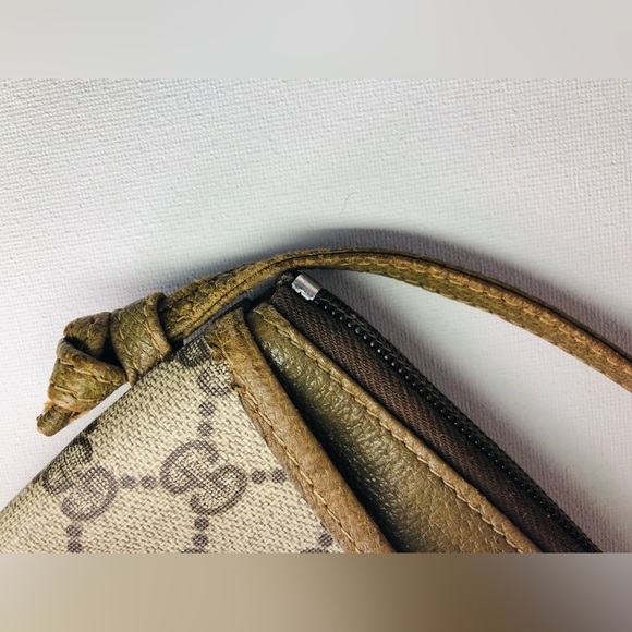 Vintage ✨ Gucci GG Monogram Coated Canvas Leather Crossbody Authenticated COA - Picture 16 of 16